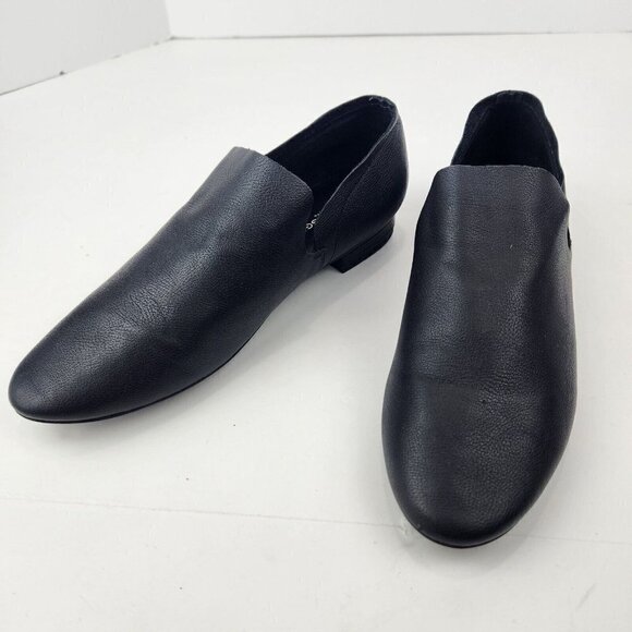Kelsi Dagger Brooklyn Leather Loafer Womens 6.5 Black Slip On Comfort Minimalist - Picture 2 of 9